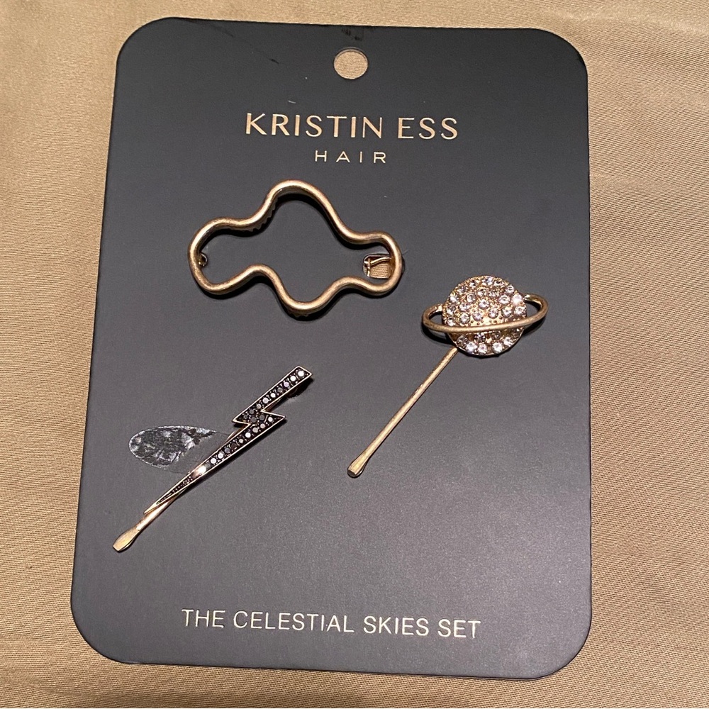 Kristin Ess Celestial Skies Hair Clip Set - Gold